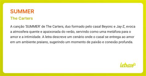 carters summer|summer the carters meaning.